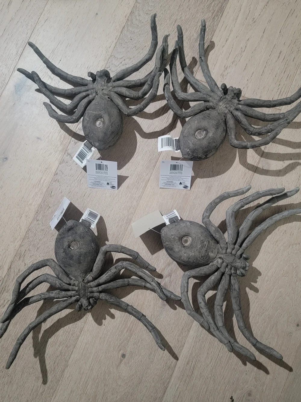 Decorative Grey Spider Accent - Halloween Home Wall Decor